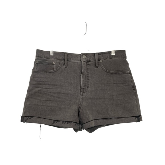 Madewell High Rise Denim Shorts Cuffed Hem Casual Gray Size 28‎ - Picture 1 of 9